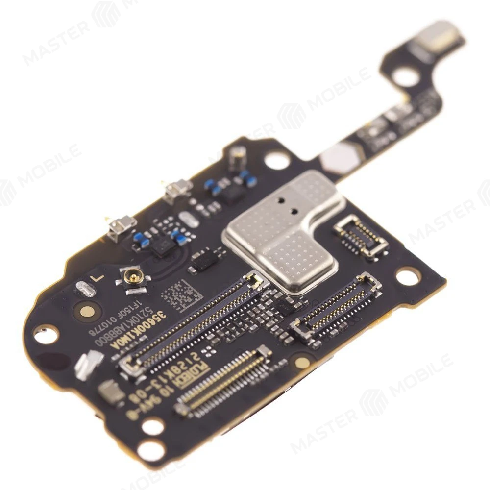 Нижняя плата для Xiaomi Mi 11 Ultra (M2102K1G) / Mi 11 Pro (M2102K1AC) с комп. + разъем SIM + считыватель карты памяти + микрофон (ORIG100) фото №3