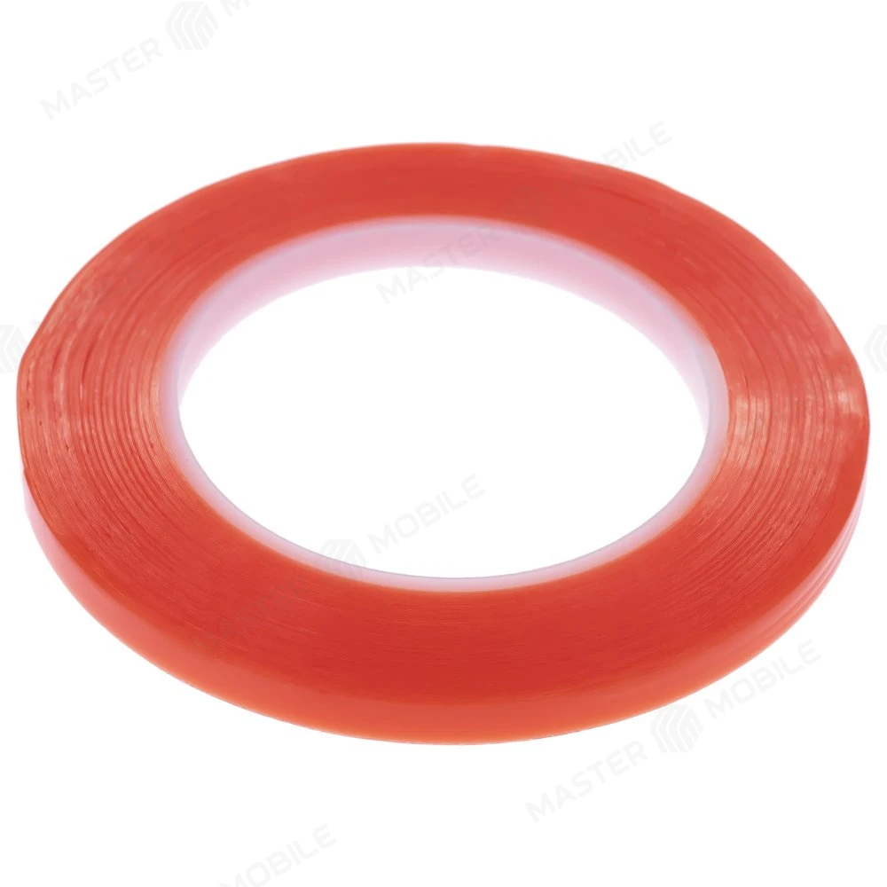 Скотч 3M двусторонний 50 м х 8 мм, красный фото №2