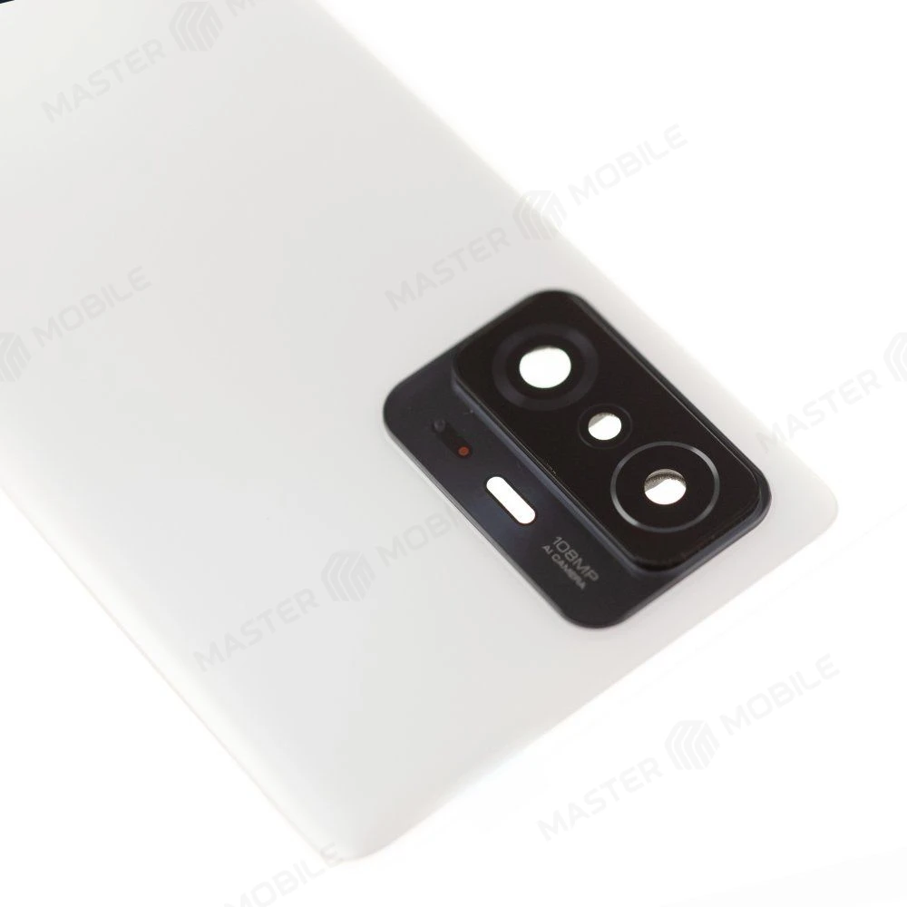 Задняя крышка для Xiaomi 11T Pro (2107113SG) (белый) (в сборе со стеклом камеры) (ORIG100)  фото №3