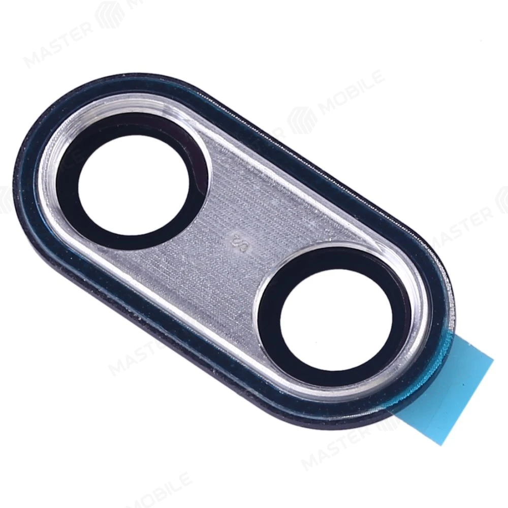 Стекло задней камеры для Huawei Honor 10 (COL-L29) (черный) (в рамке) фото №3