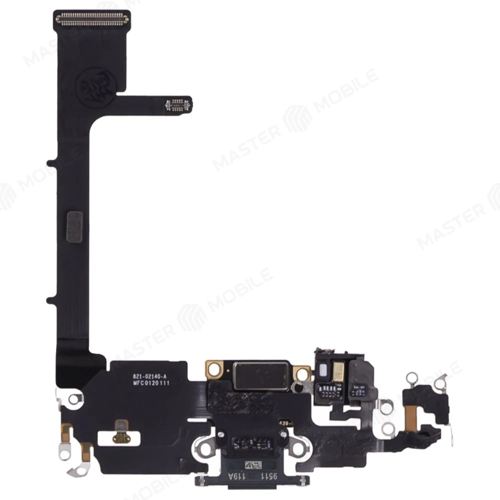 Шлейф для Apple iPhone 11 Pro с комп. + разъем зарядки + микрофон (зеленый) (ORIG100) фото №2