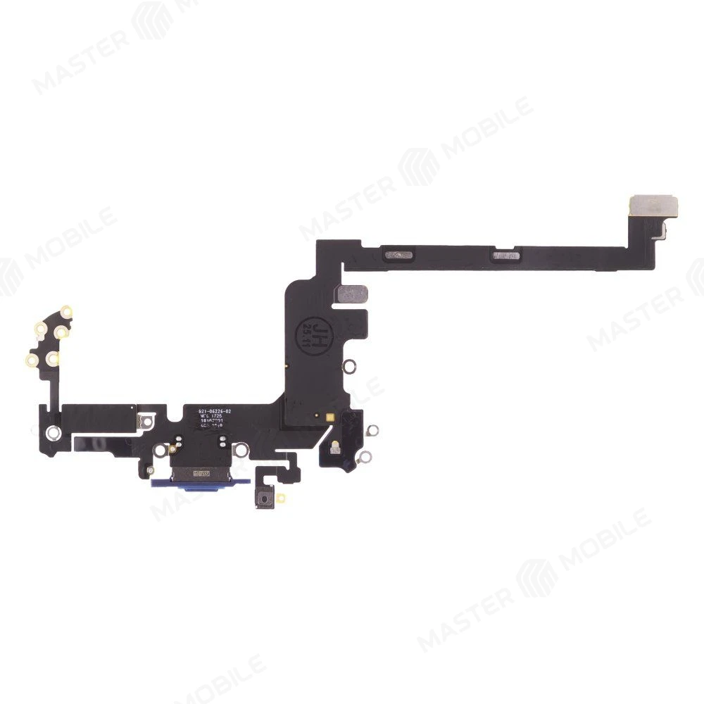 Шлейф для Apple iPhone 17 Pro (SIM + eSIM) с комп. + разъем зарядки + микрофон (синий) (ORIG100)  фото №2