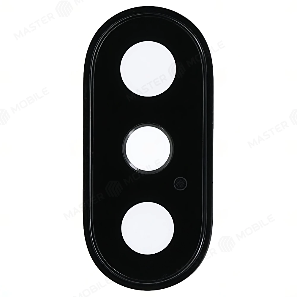 Стекло задней камеры для Apple iPhone X (в рамке) (серый)  фото №1