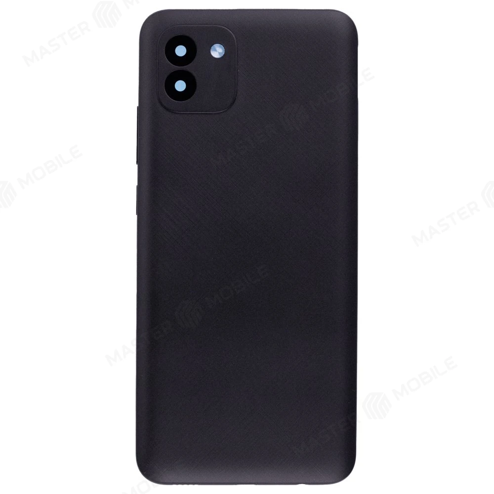 Задняя крышка для Samsung A035 Galaxy A03 (черный) (в сборе со стеклом камеры) фото №1