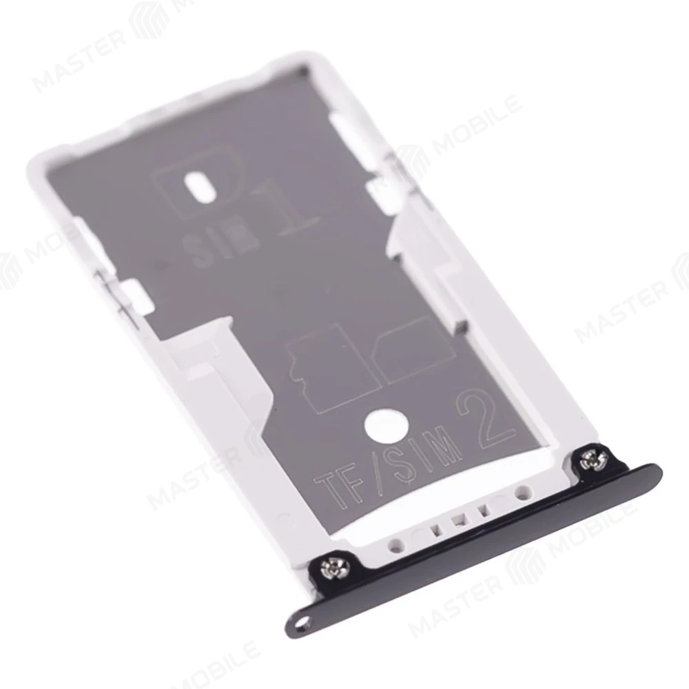 Держатель сим-карты + карты памяти (MicroSD) для Xiaomi Redmi Note 4 / Redmi Note 4 Pro (черный)  фото №3