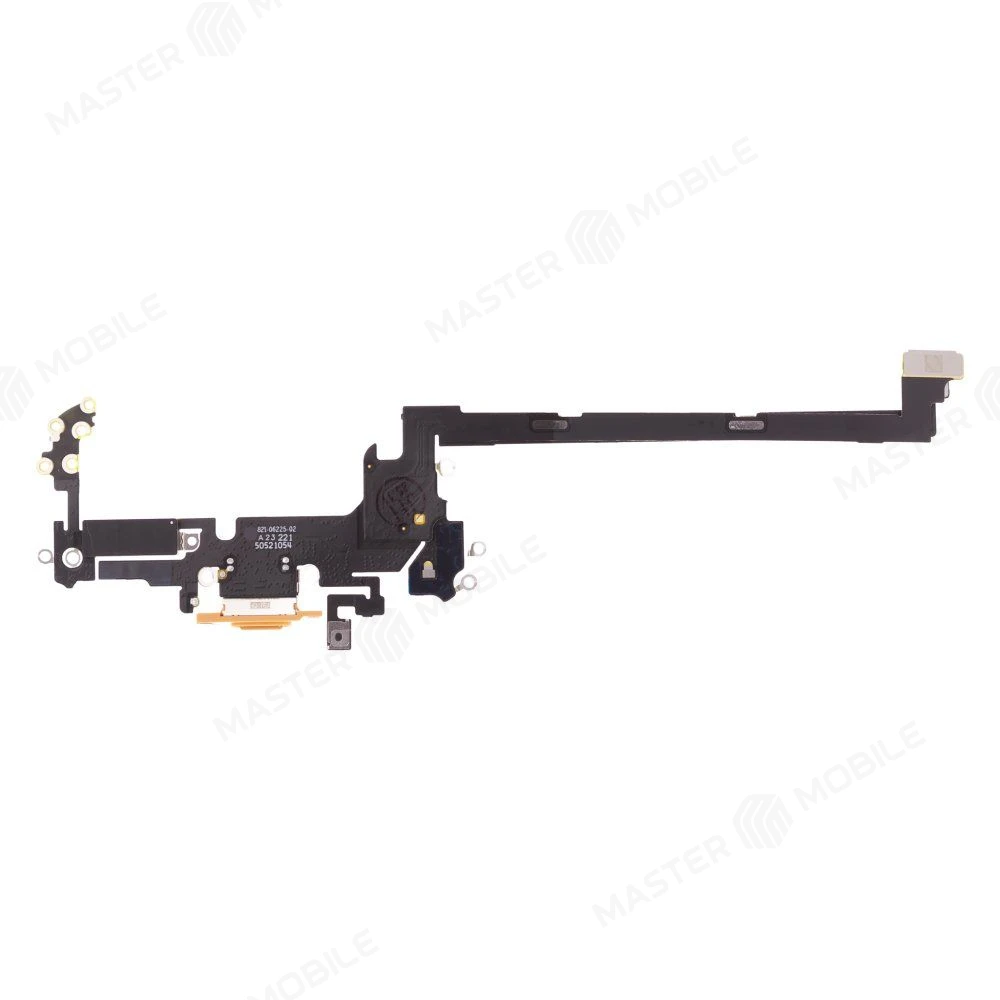 Шлейф для Apple iPhone 17 Pro (eSIM) с комп. + разъем зарядки + микрофон (оранжевый) (ORIG100) фото №2