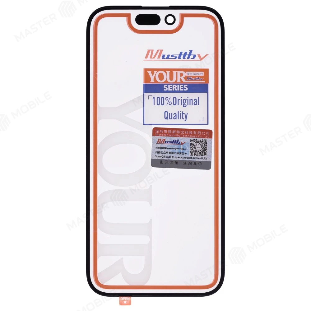 Стекло модуля для Apple iPhone 14 Pro + OCA (Musttby) (Premium) фото №1