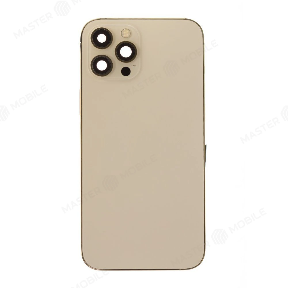 Корпус для Apple iPhone 12 Pro Max (золотистый) (в сборе) (ORIG100) (Снятый) (возможен дефект ЛКП) фото №1