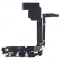 Шлейф для Apple iPhone 15 Pro Max с комп. + разъем зарядки + микрофон (черный) (ORIG100) фото №2
